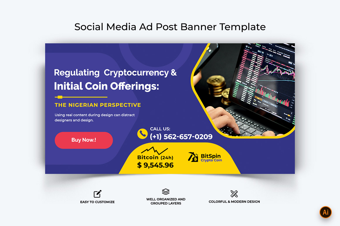 Cryptocurrency Facebook Ad Banner Design-18