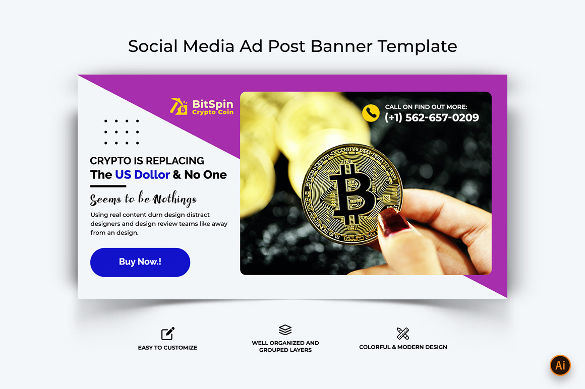 Cryptocurrency Facebook Ad Banner Design-20