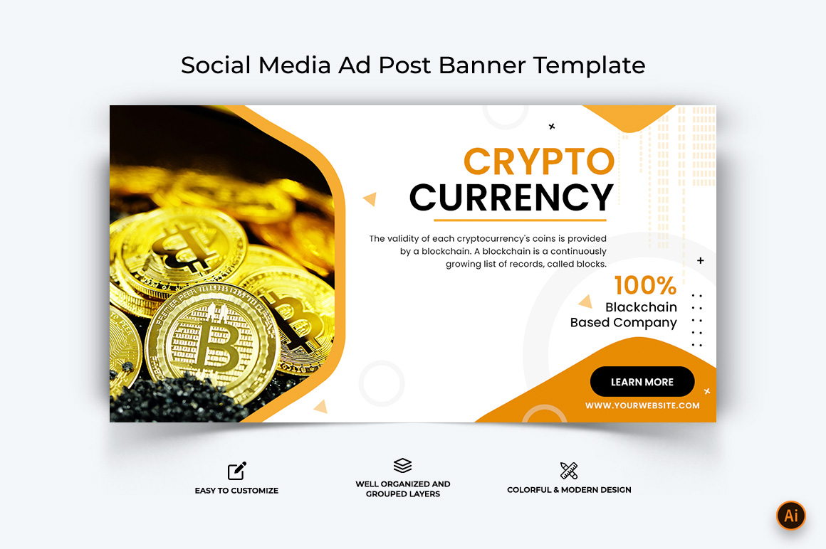 Cryptocurrency Facebook Ad Banner Design-21