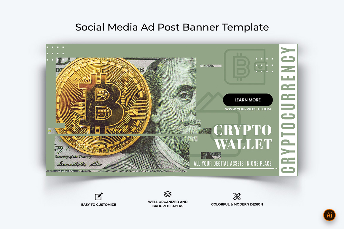 Cryptocurrency Facebook Ad Banner Design-24