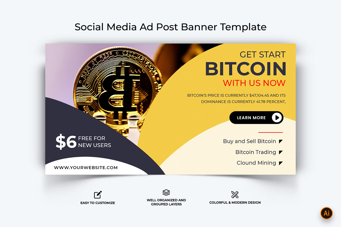 Cryptocurrency Facebook Ad Banner Design-36