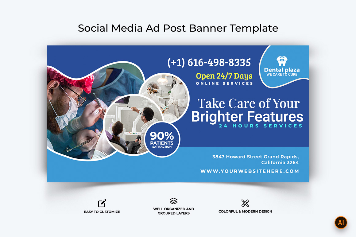 Dental Care Facebook Ad Banner Design-01