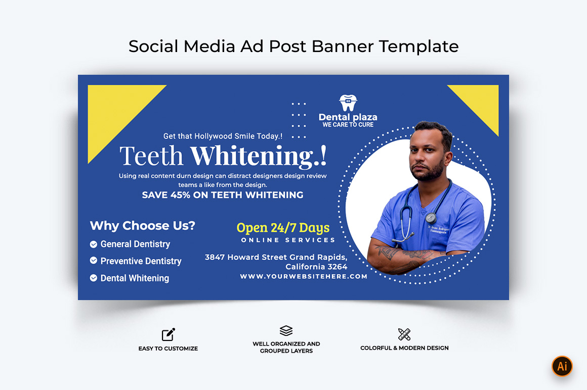 Dental Care Facebook Ad Banner Design-02