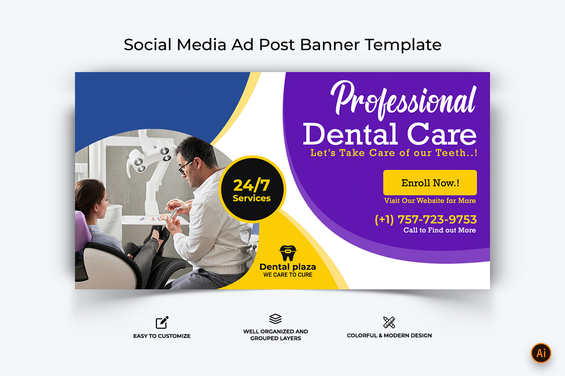 Dental Care Facebook Ad Banner Design-04