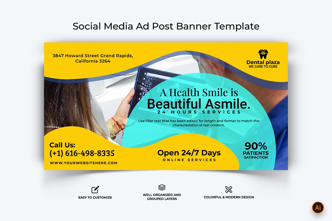 Dental Care Facebook Ad Banner Design-05