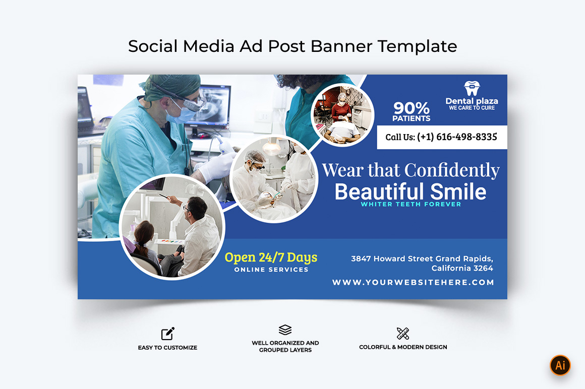 Dental Care Facebook Ad Banner Design-06