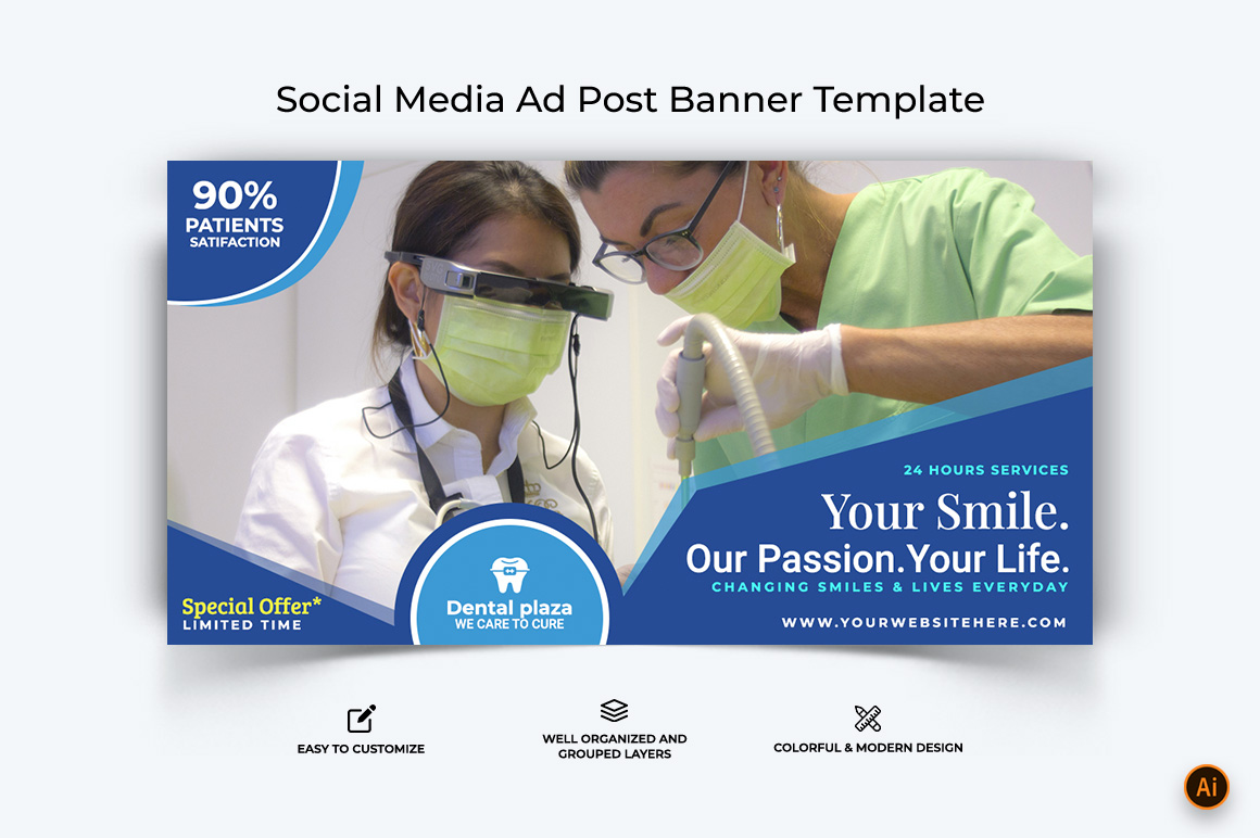 Dental Care Facebook Ad Banner Design-07