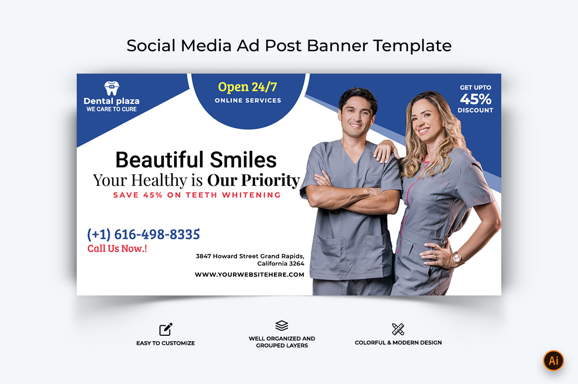 Dental Care Facebook Ad Banner Design-08