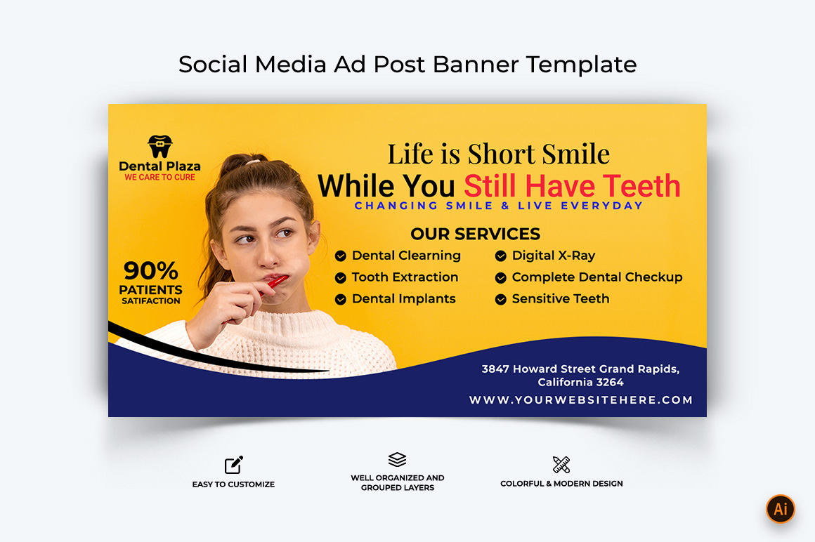 Dental Care Facebook Ad Banner Design-09