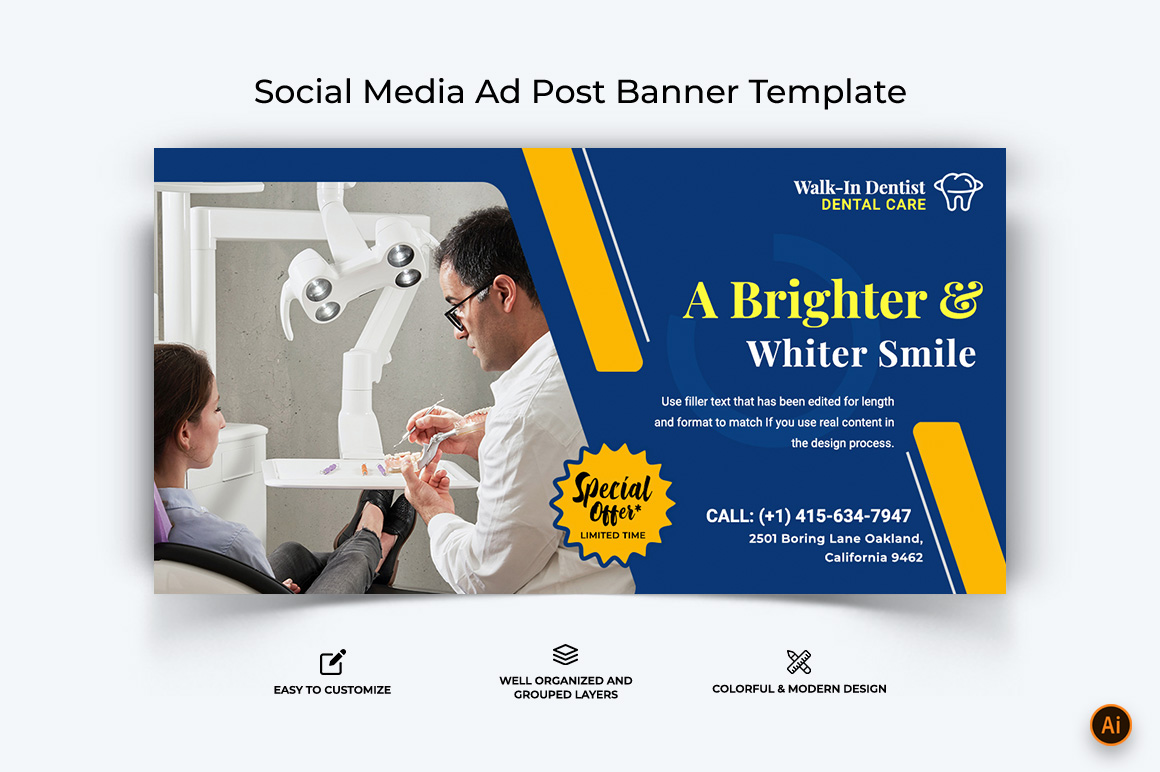 Dental Care Facebook Ad Banner Design-13