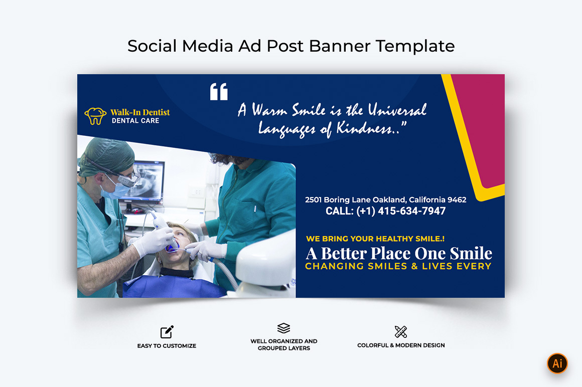 Dental Care Facebook Ad Banner Design-16