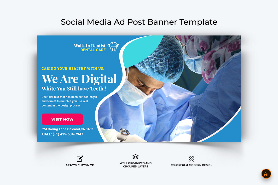 Dental Care Facebook Ad Banner Design-19