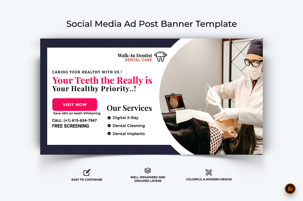 Dental Care Facebook Ad Banner Design-20