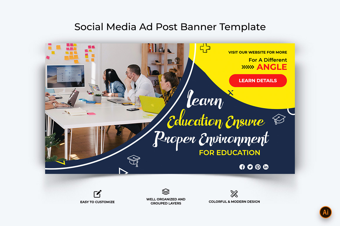 Education Facebook Ad Banner Design-11