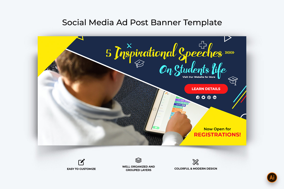 Education Facebook Ad Banner Design-12