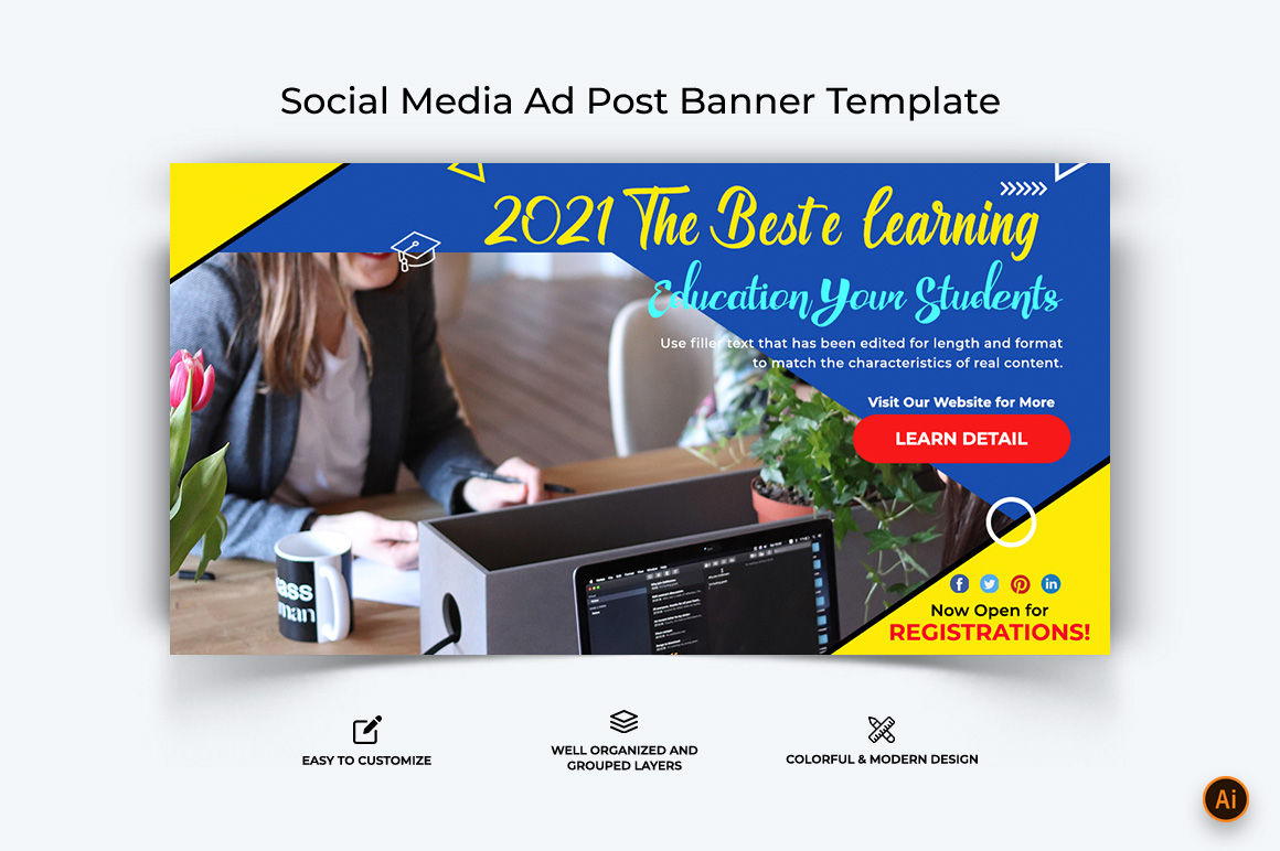 Education Facebook Ad Banner Design-13