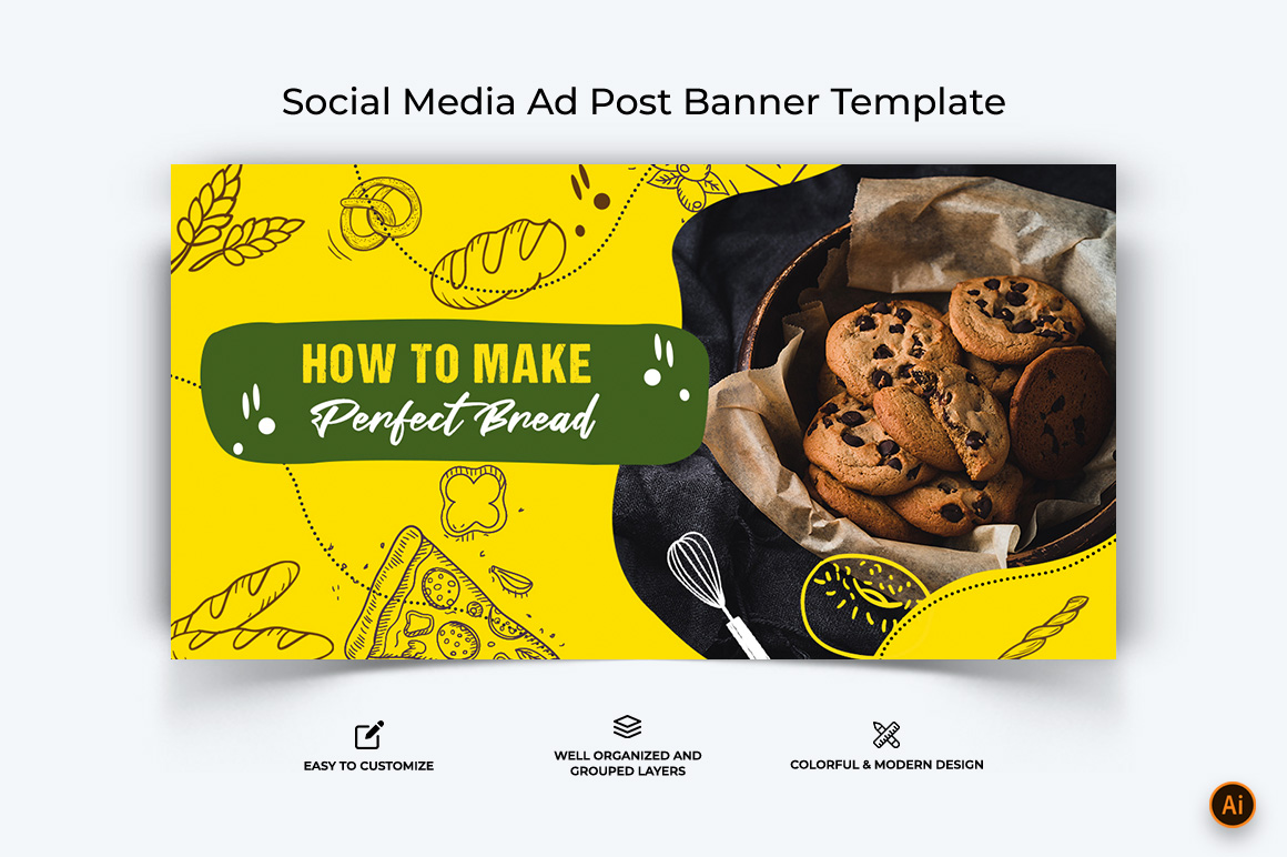 Food and Restaurant Facebook Ad Banner Design-03