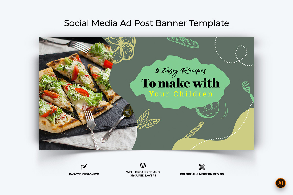 Food and Restaurant Facebook Ad Banner Design-05