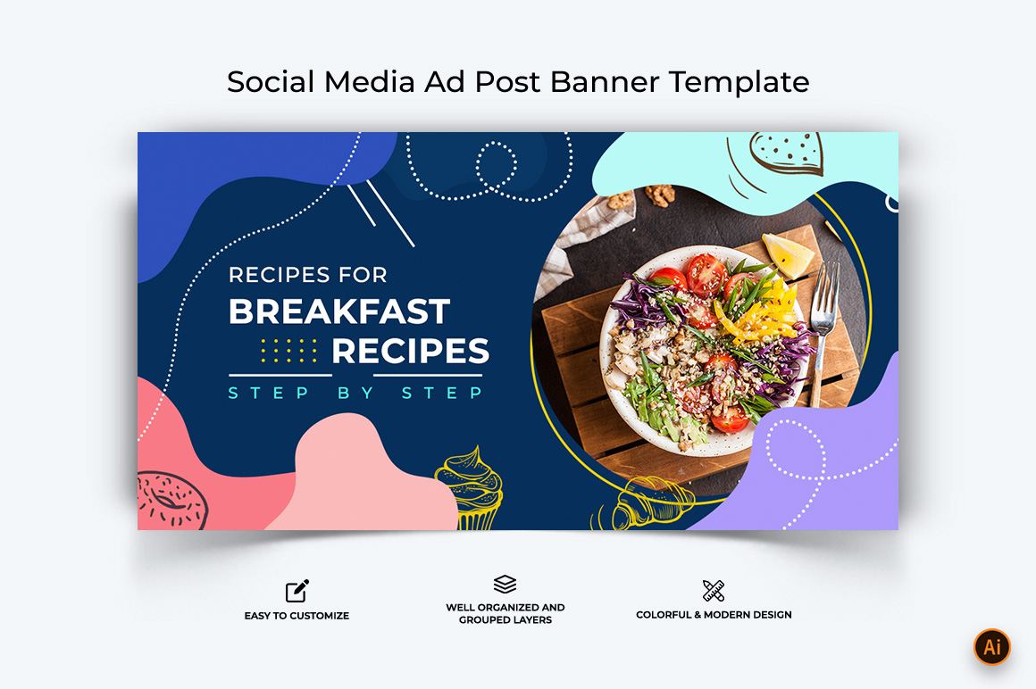 Food and Restaurant Facebook Ad Banner Design-08