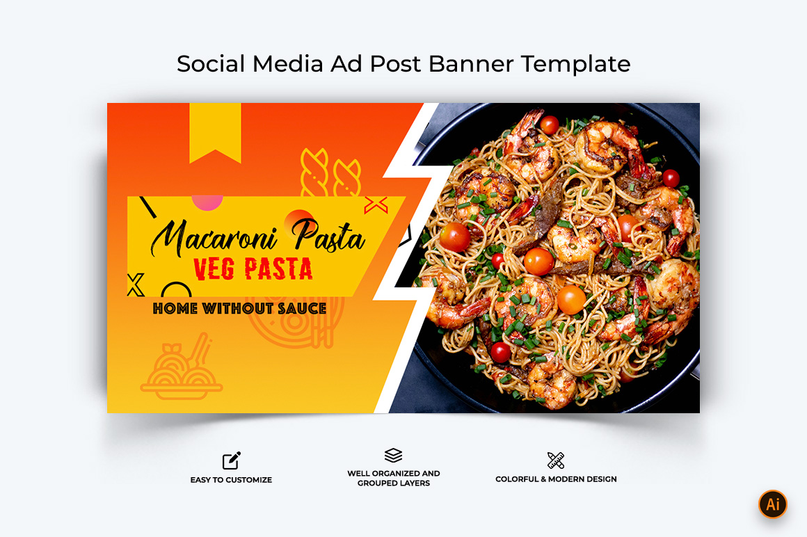 Food and Restaurant Facebook Ad Banner Design-12