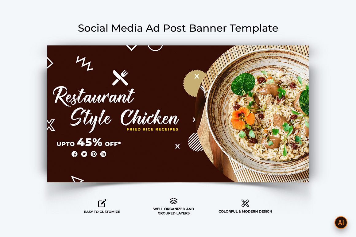 Food and Restaurant Facebook Ad Banner Design-15