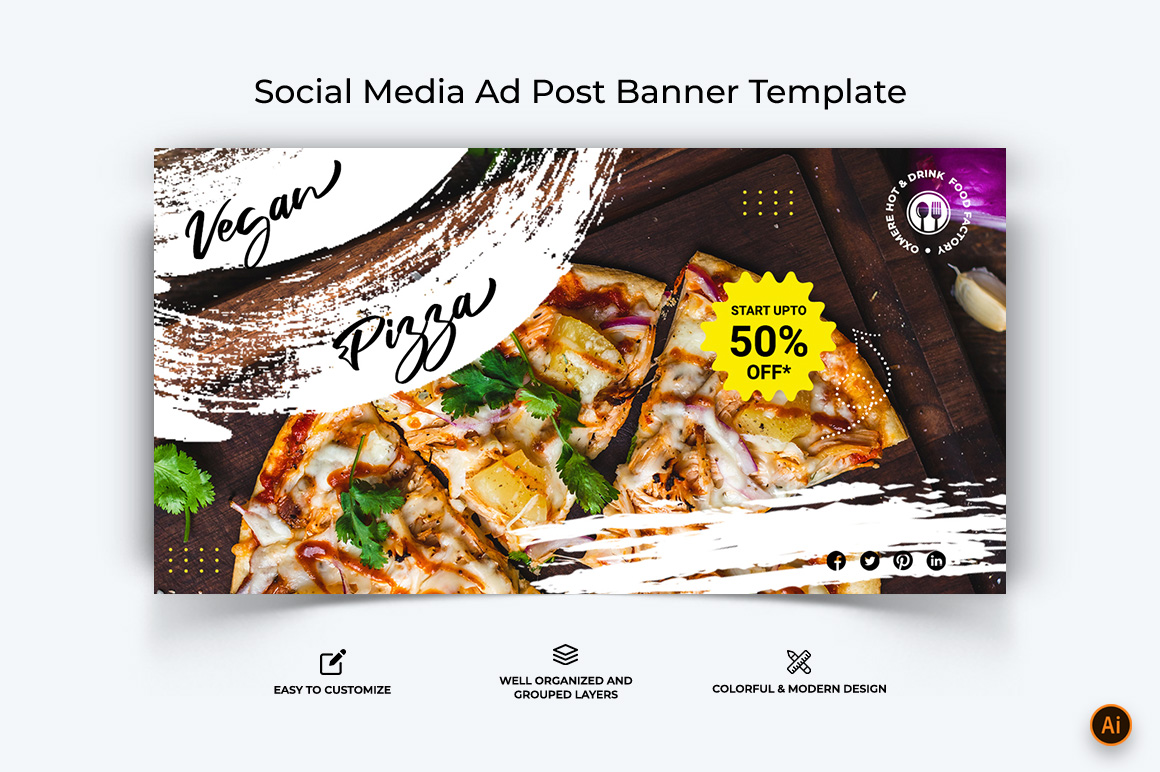 Food and Restaurant Facebook Ad Banner Design-23