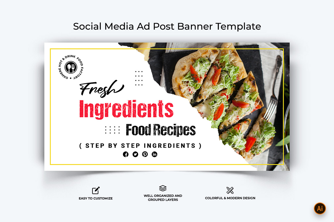 Food and Restaurant Facebook Ad Banner Design-25