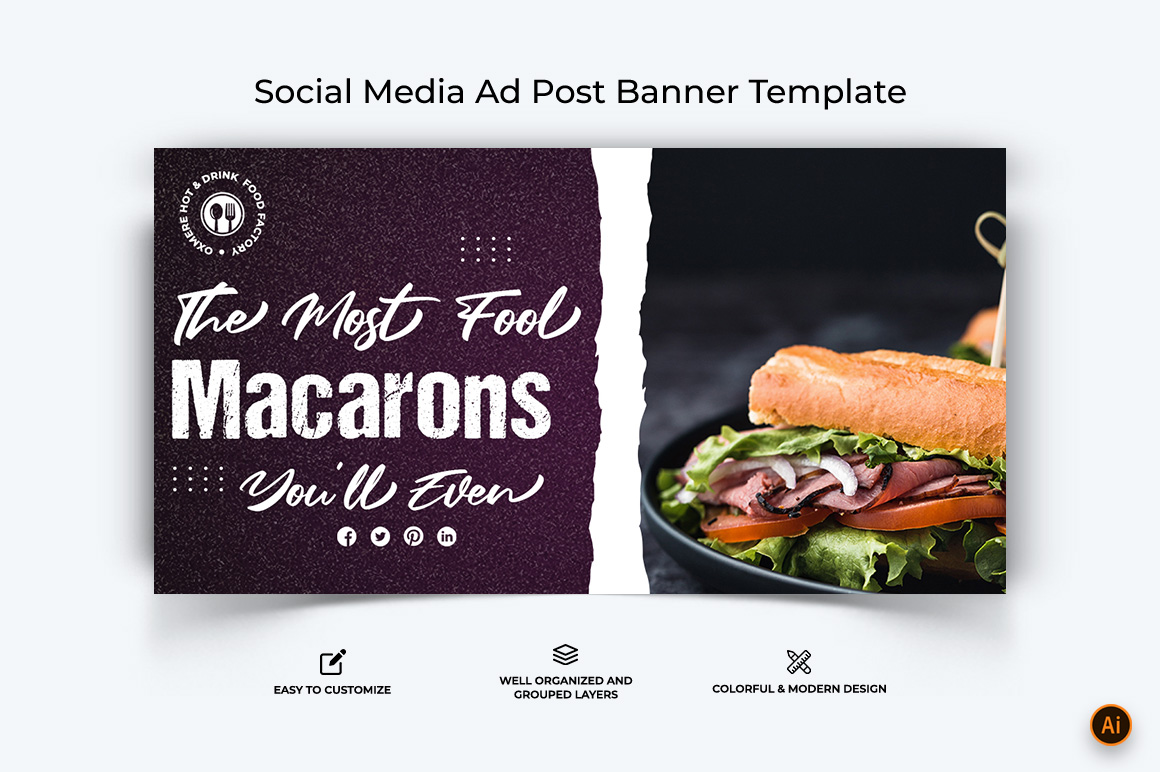 Food and Restaurant Facebook Ad Banner Design-26