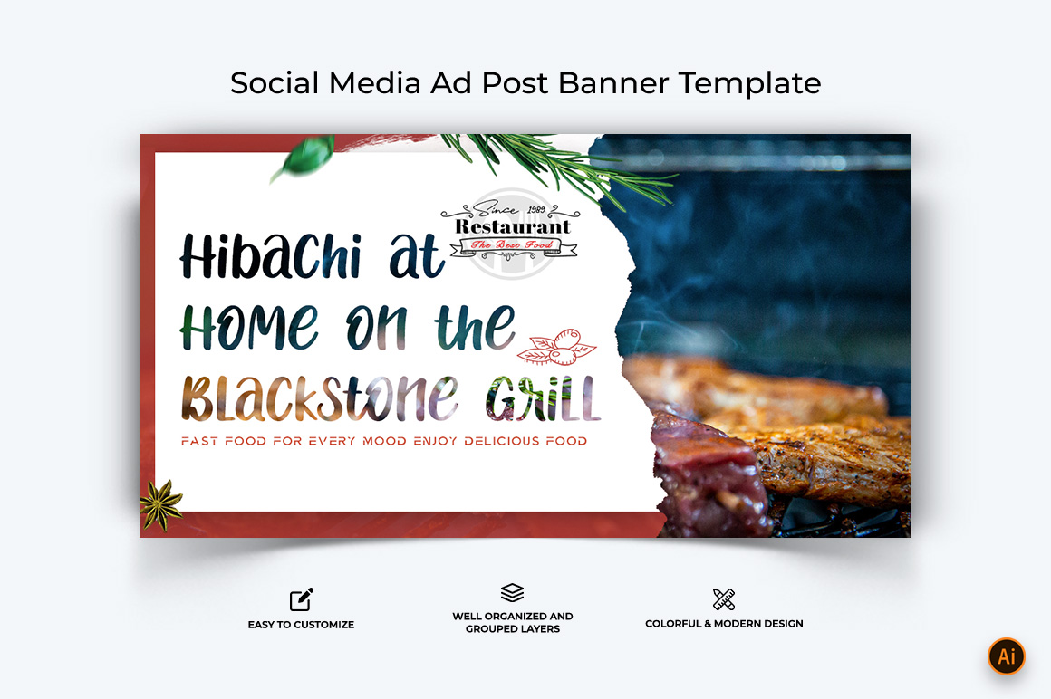 Food and Restaurant Facebook Ad Banner Design-27