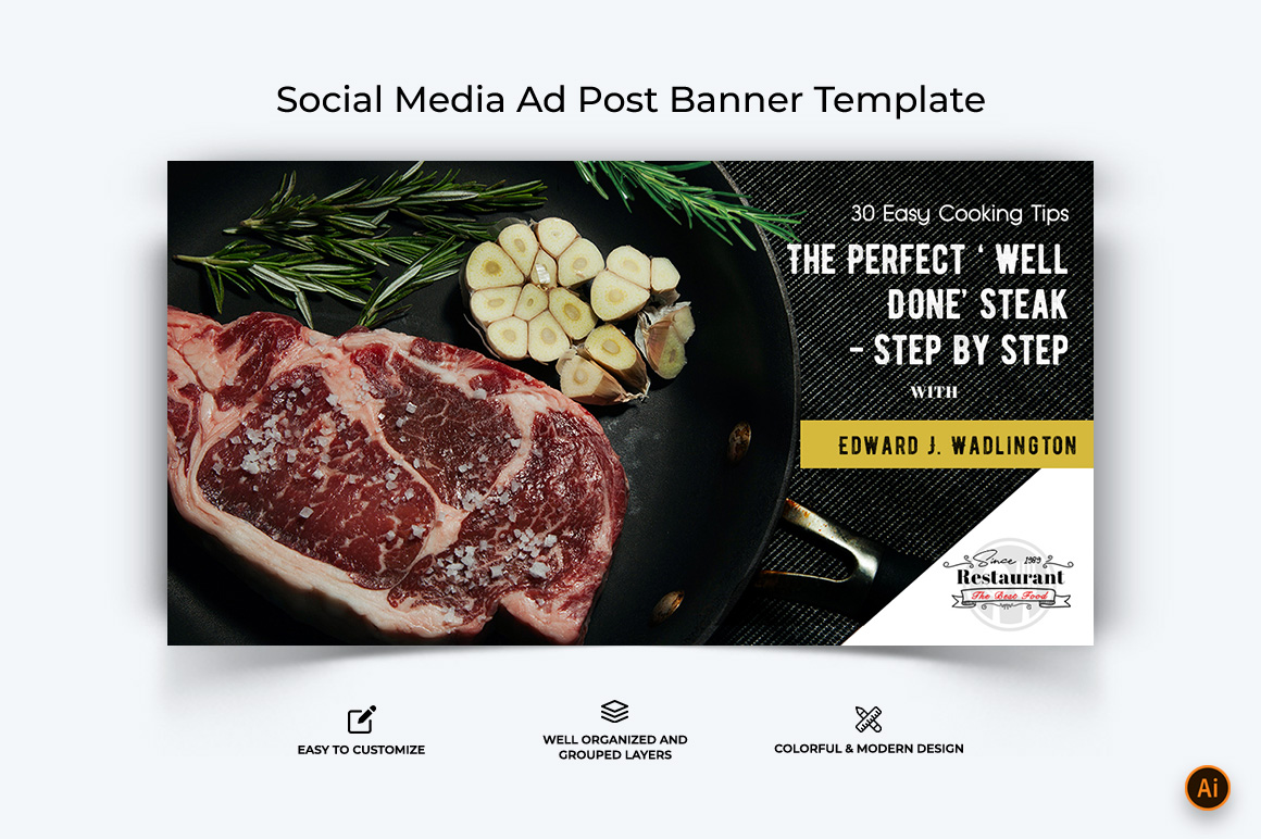 Food and Restaurant Facebook Ad Banner Design-29