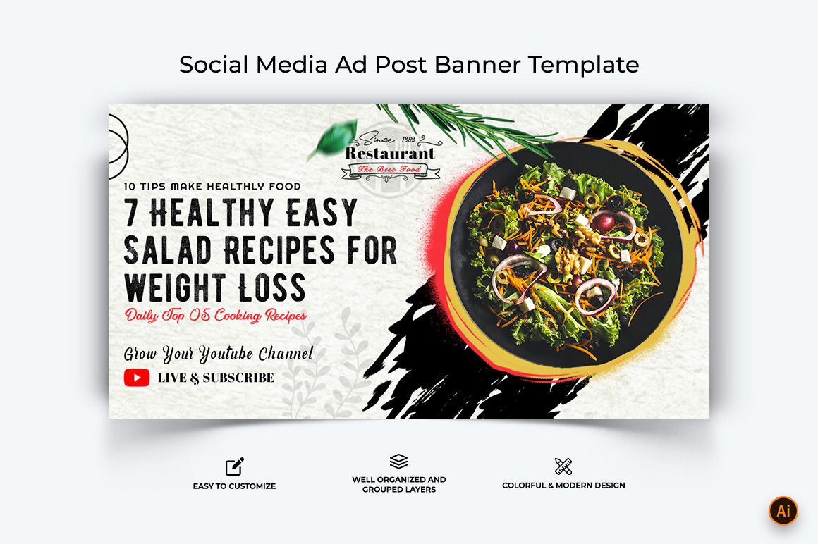 Food and Restaurant Facebook Ad Banner Design-31