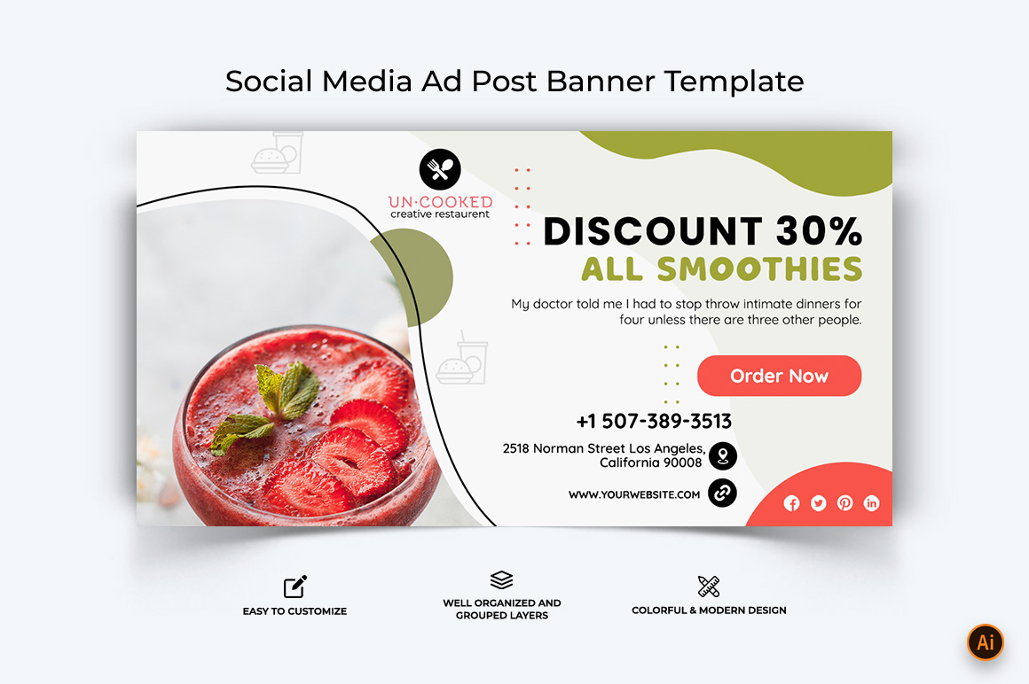 Food and Restaurant Facebook Ad Banner Design-50