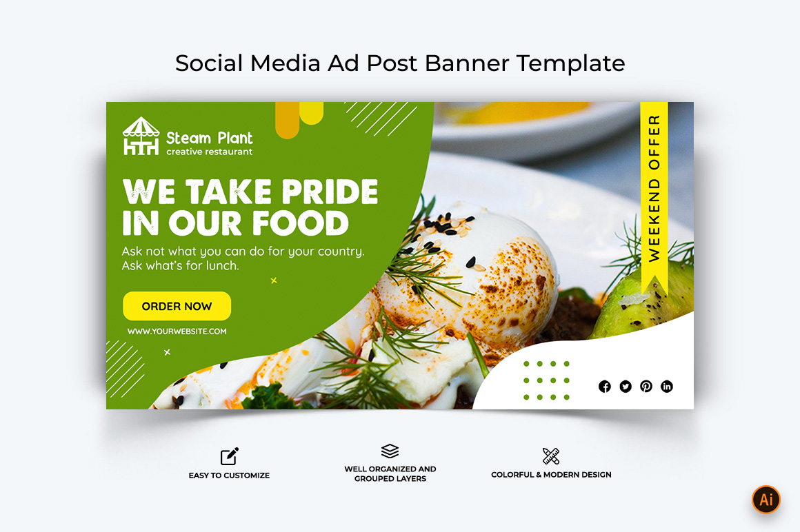 Food and Restaurant Facebook Ad Banner Design-56