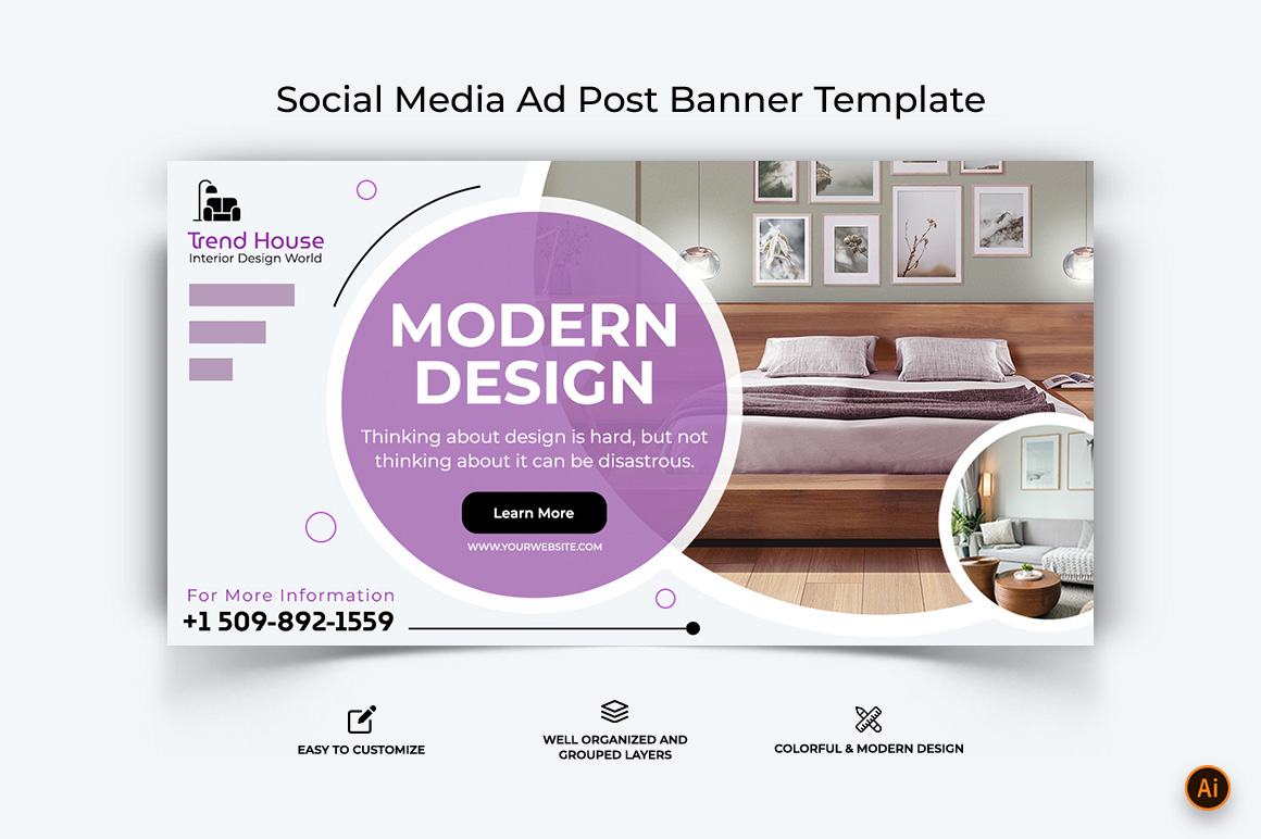 Interior Facebook Ad Banner Design-12