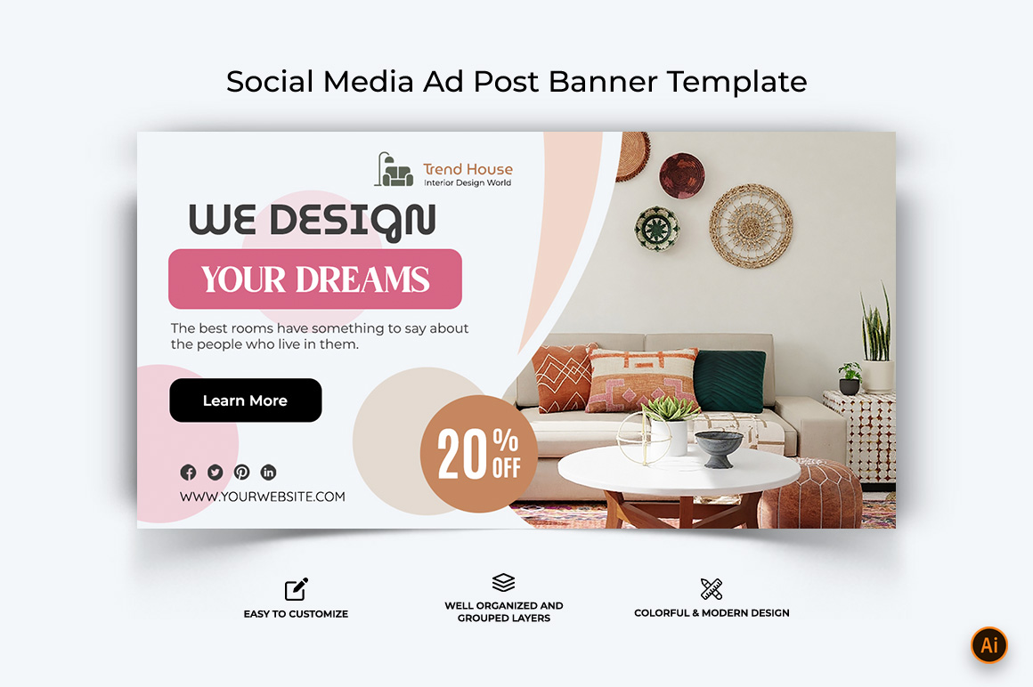 Interior Facebook Ad Banner Design-14