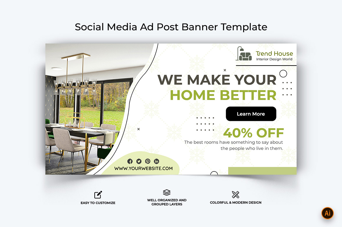 Interior Facebook Ad Banner Design-15