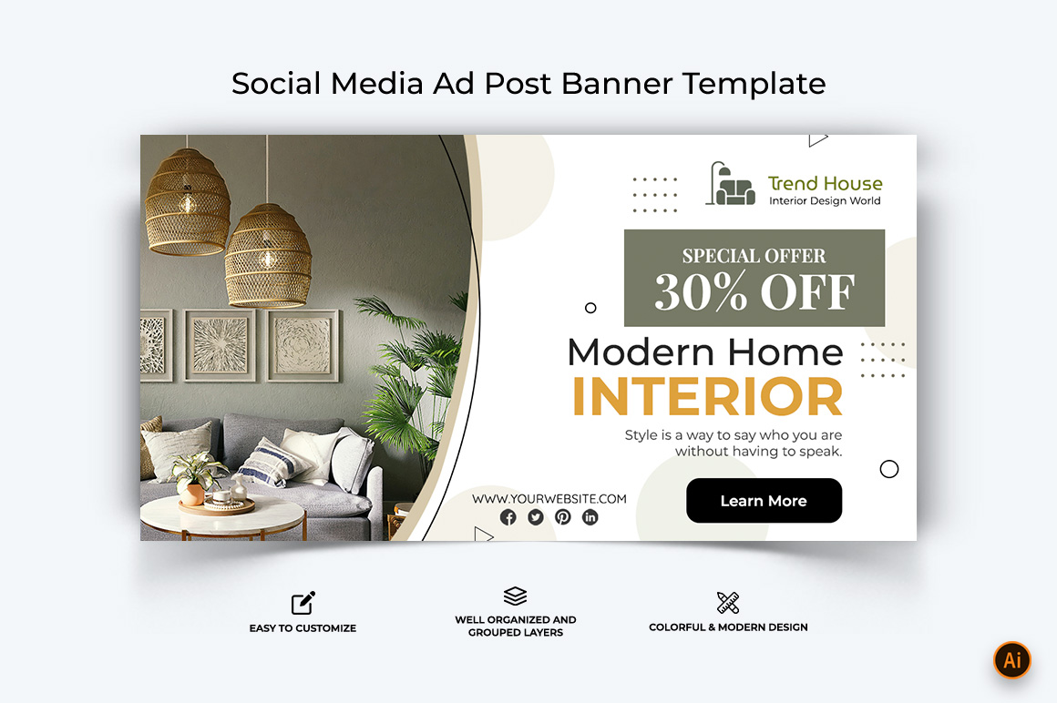 Interior Facebook Ad Banner Design-16