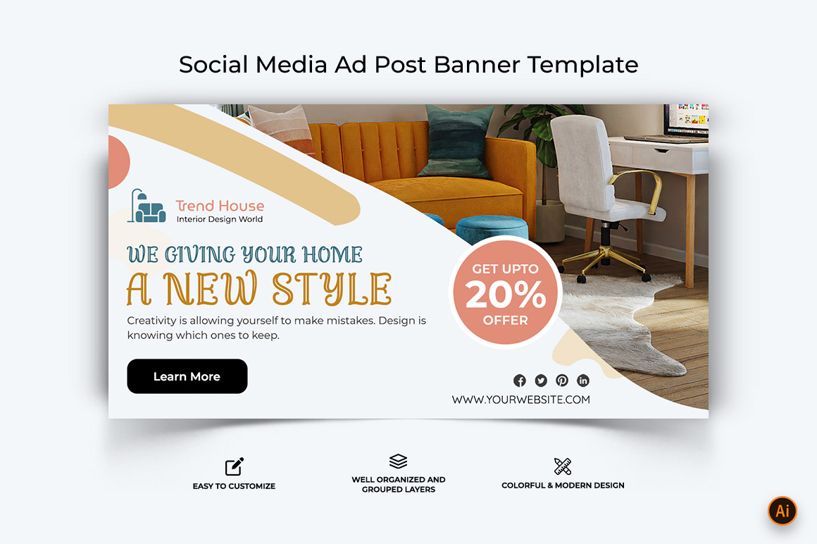 Interior Facebook Ad Banner Design-17