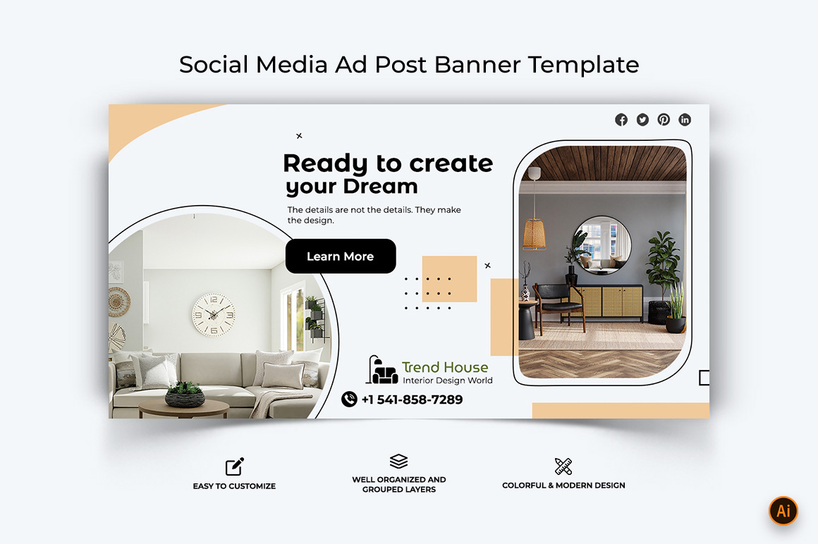 Interior Facebook Ad Banner Design-18