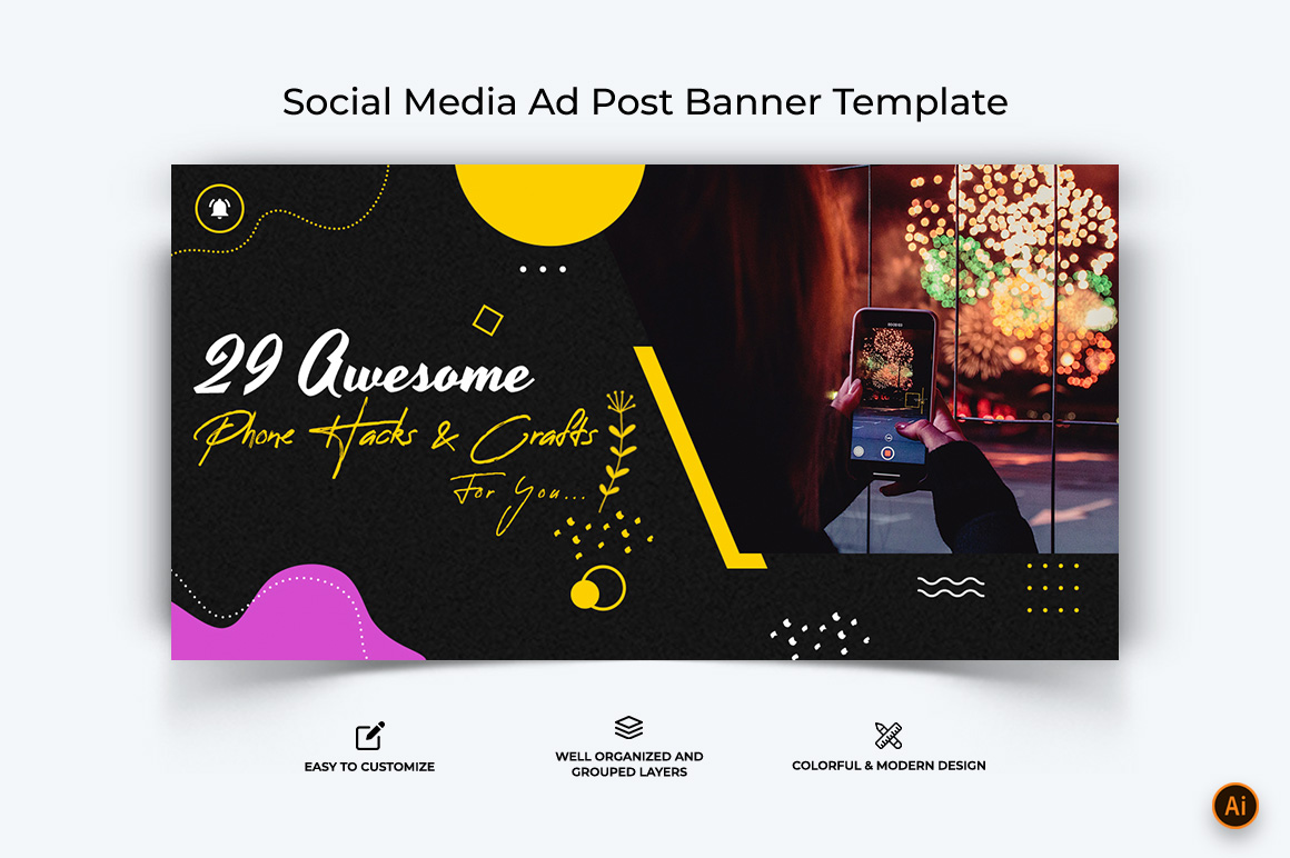 Mobile Tips and Tricks Facebook Ad Banner Design-01