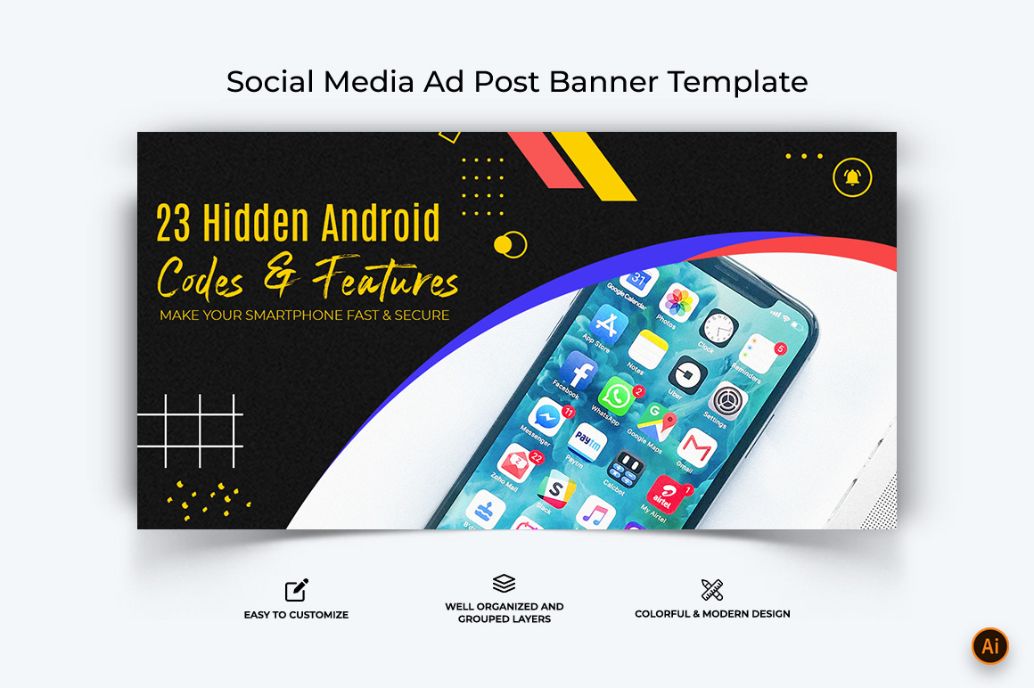 Mobile Tips and Tricks Facebook Ad Banner Design-07