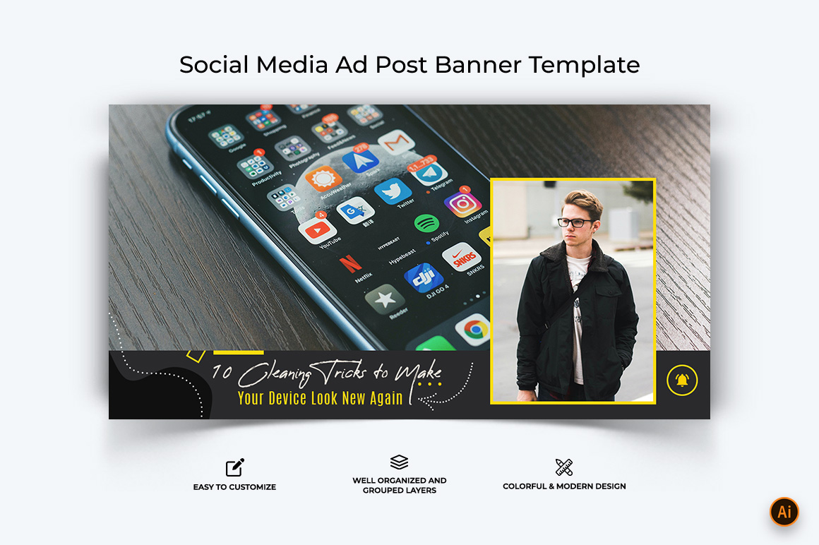 Mobile Tips and Tricks Facebook Ad Banner Design-08