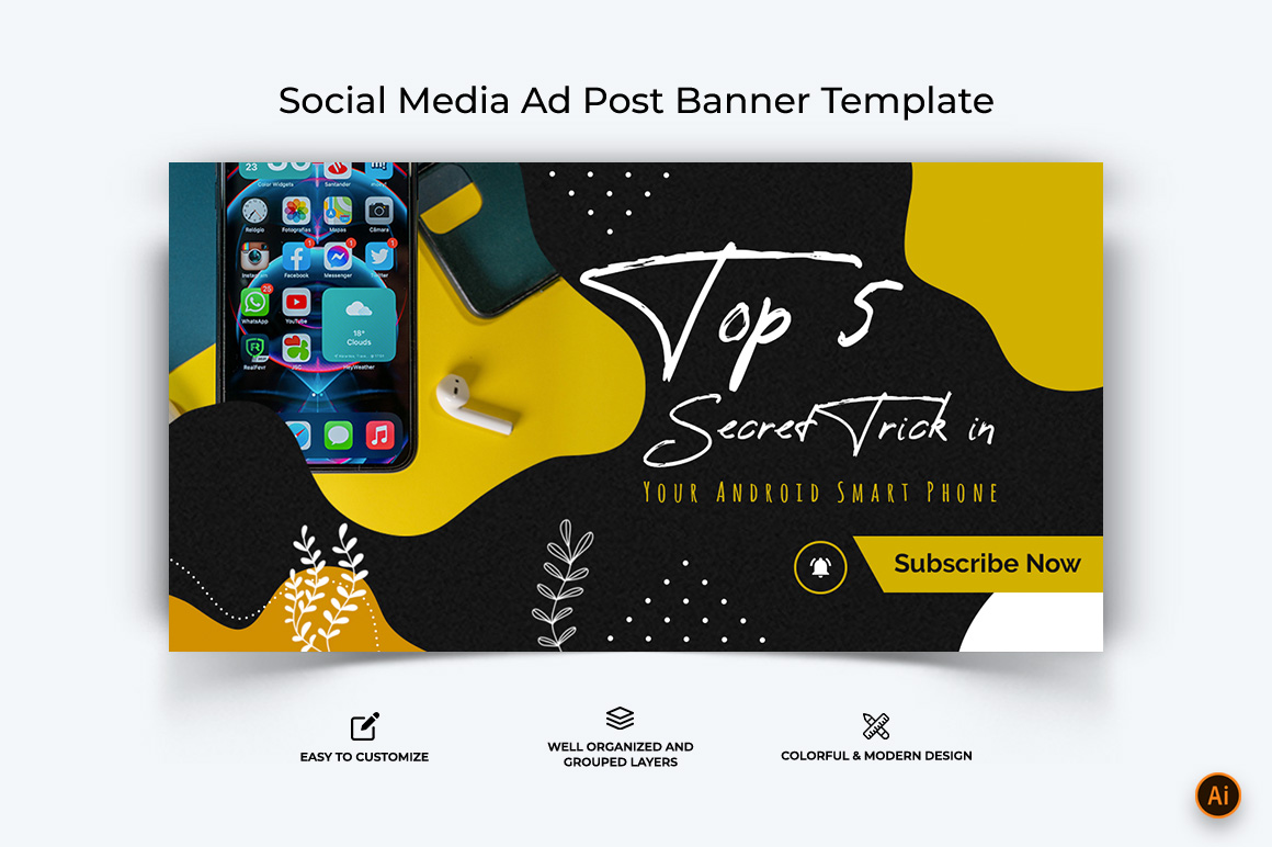 Mobile Tips and Tricks Facebook Ad Banner Design-11