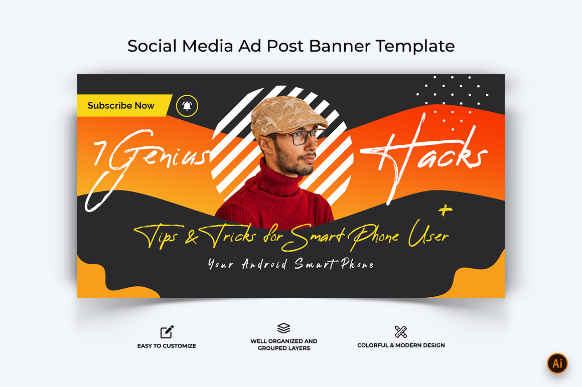 Mobile Tips and Tricks Facebook Ad Banner Design-13