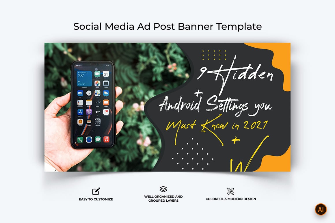 Mobile Tips and Tricks Facebook Ad Banner Design-14