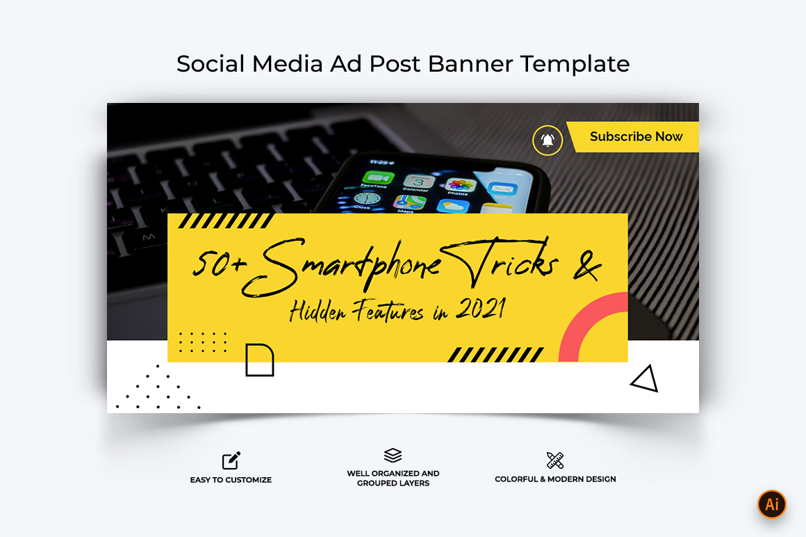 Mobile Tips and Tricks Facebook Ad Banner Design-17