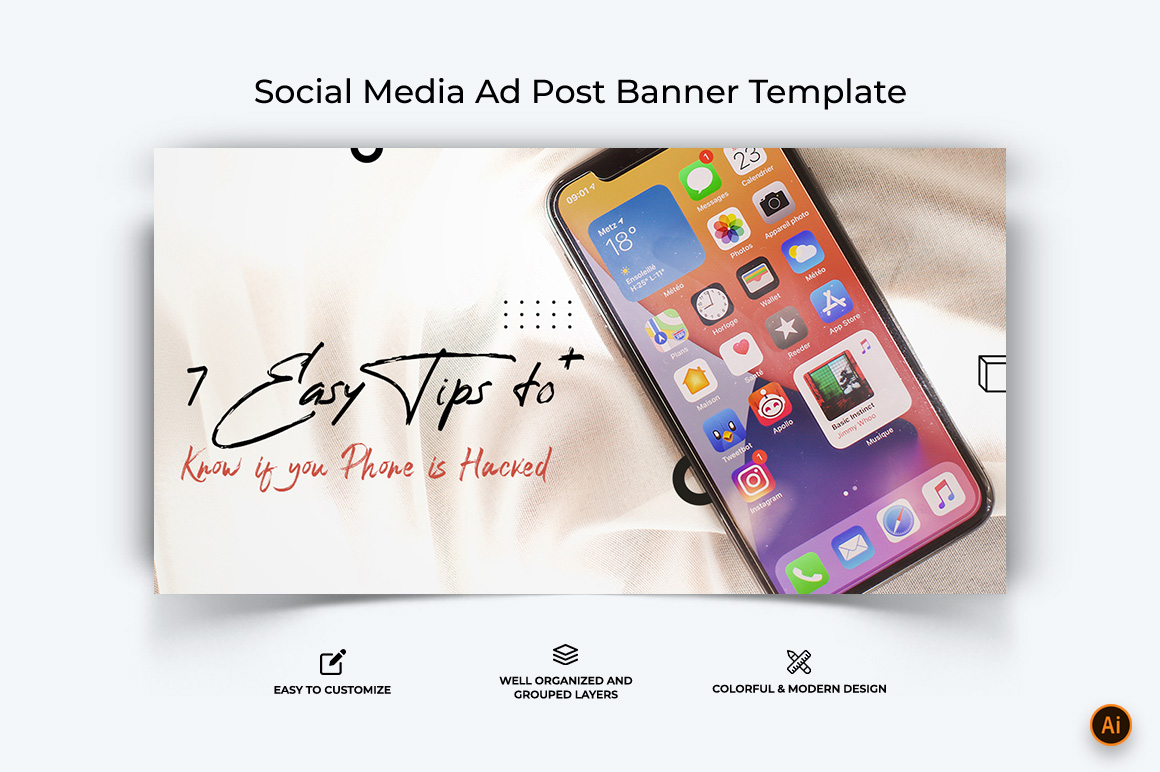 Mobile Tips and Tricks Facebook Ad Banner Design-19