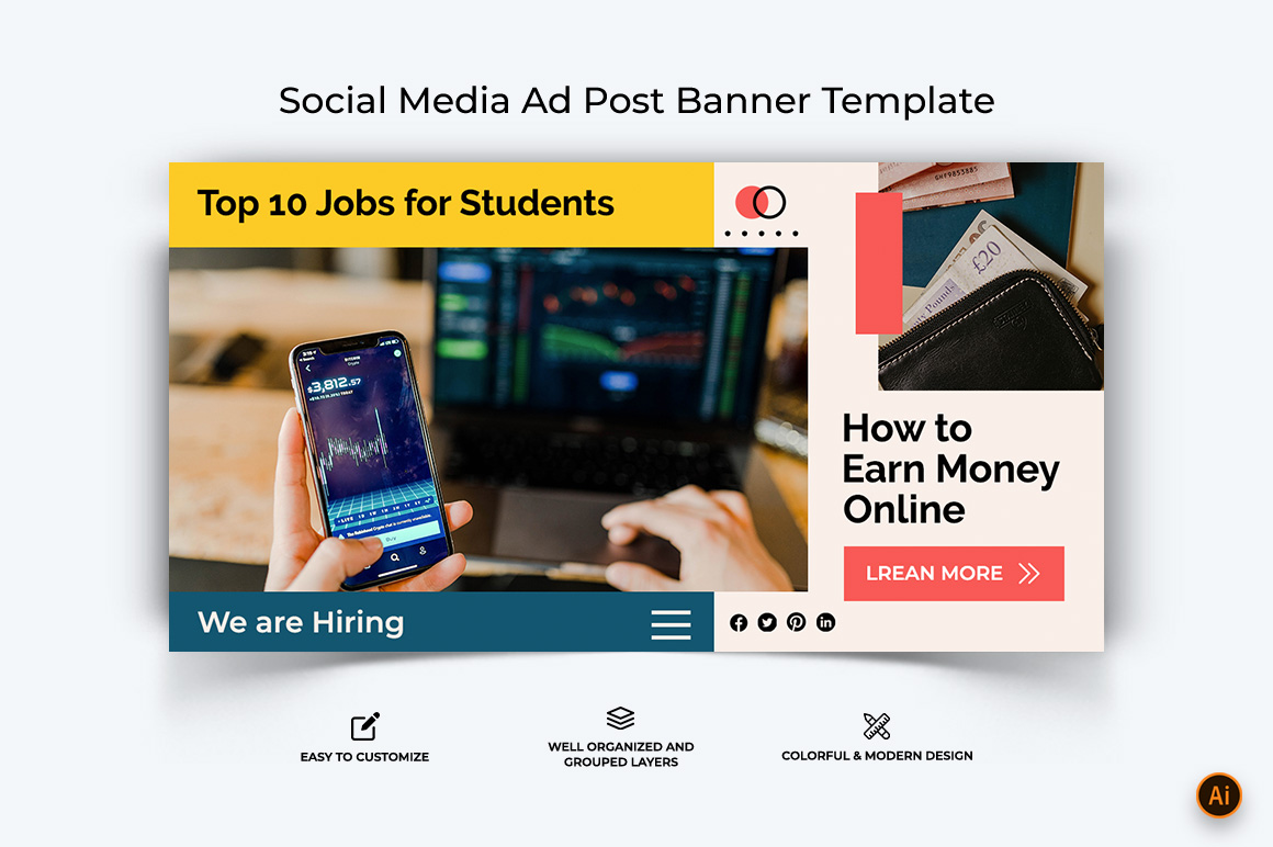 Online Earnings Facebook Ad Banner Design-01