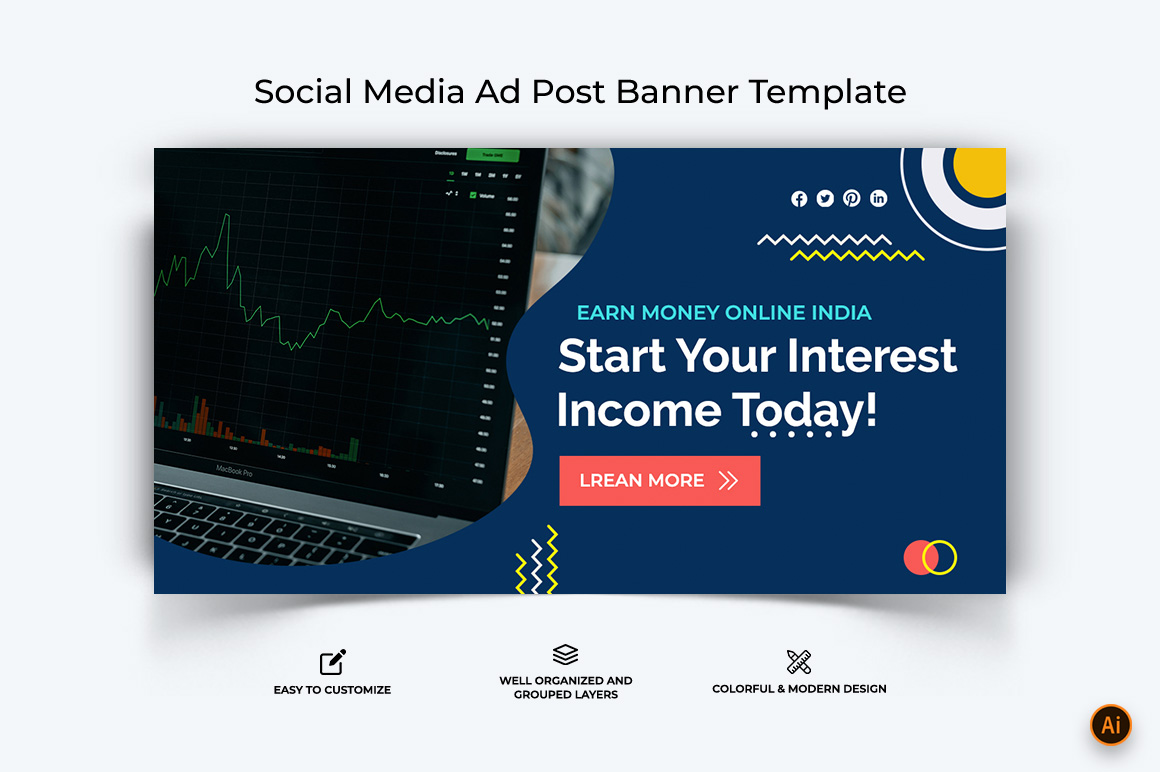 Online Earnings Facebook Ad Banner Design-08