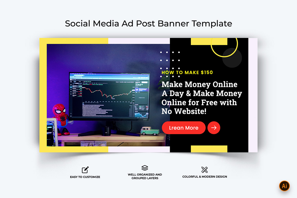 Online Earnings Facebook Ad Banner Design-20